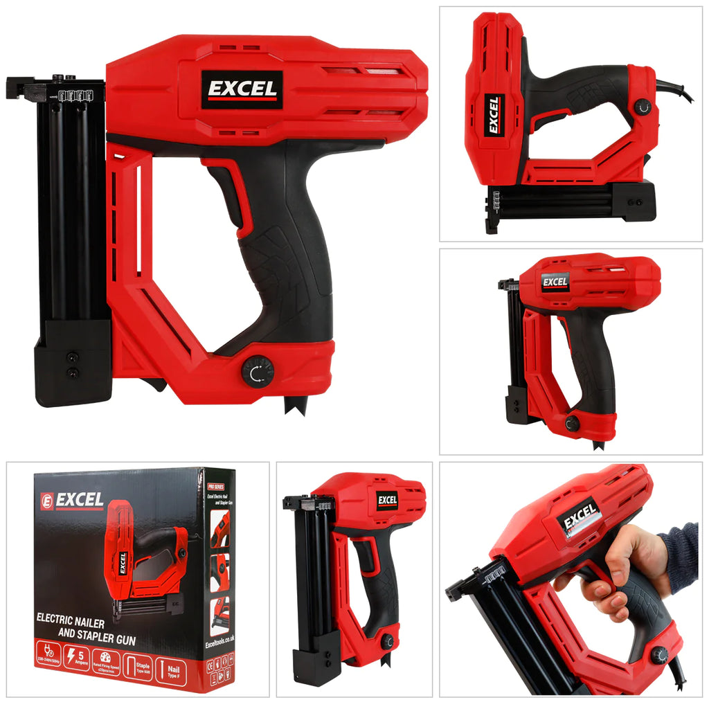 Excel 2-in-1 Electric Stapler Nailer Gun 18G Heavy Duty 240V 11061