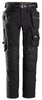 Snickers 6590 slim fit work trousers with built in knee pads black