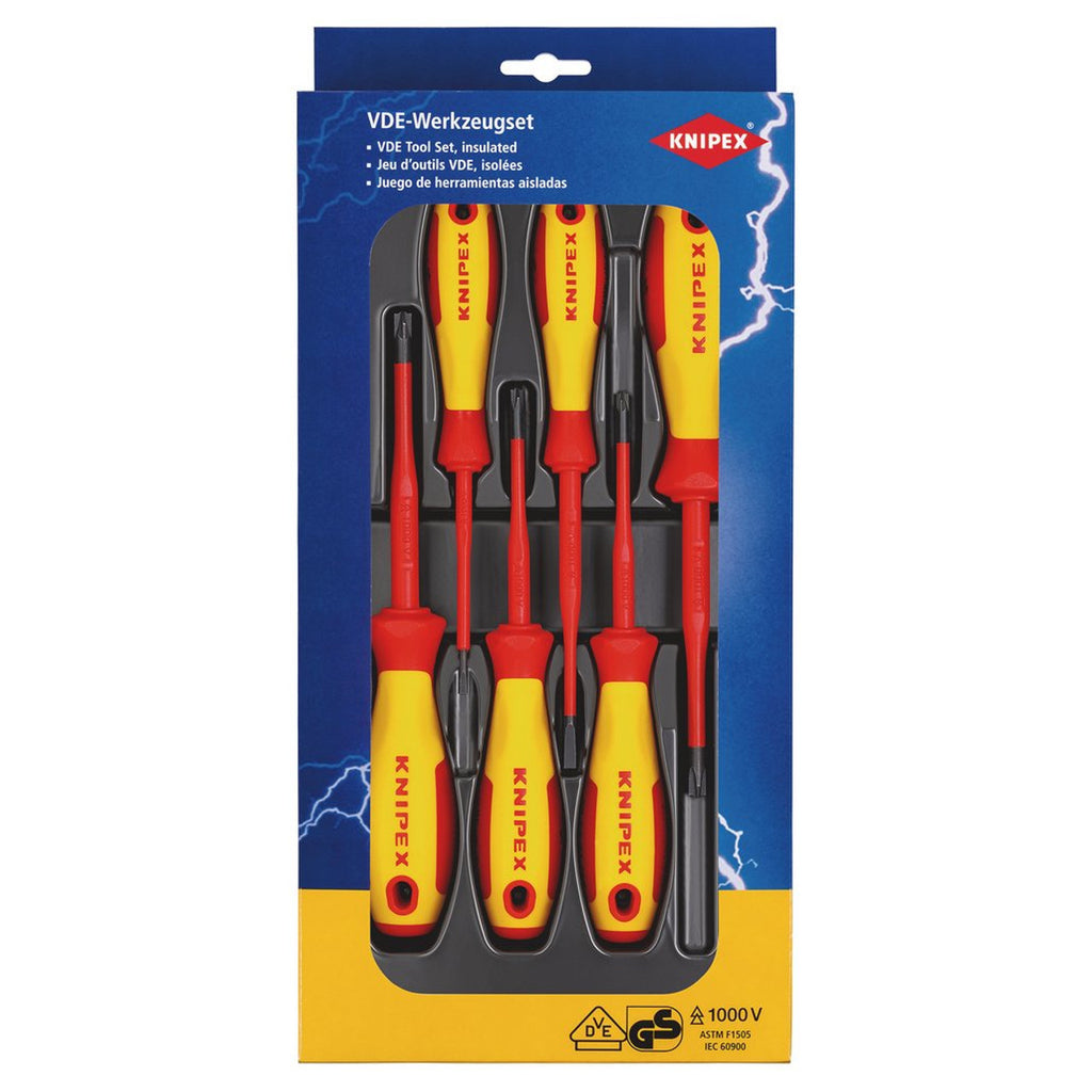 KNIPEX 28017 00 20 12 V05 VDE PlusMinus/Slotted Screwdriver Set