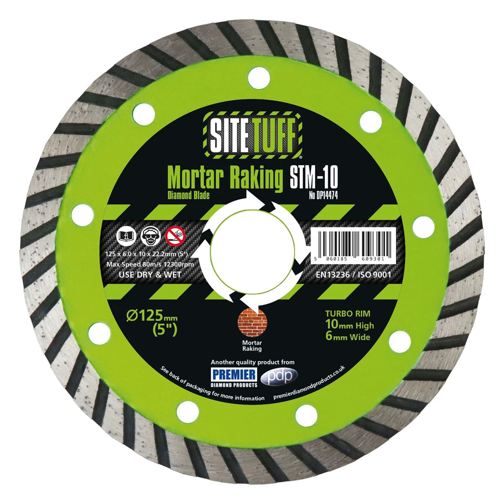 Site tuff STM-10 115X6X10X22.2 SITE TUFF MORTAR RAKING BLADE DP14470