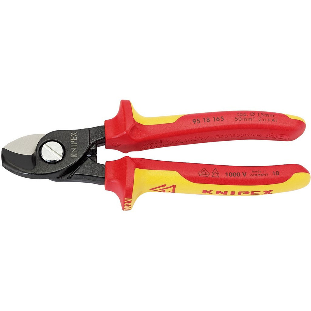 KNIPEX 32014 95 18 165UKSBE VDE Fully Insulated Cable Shears, 165mm