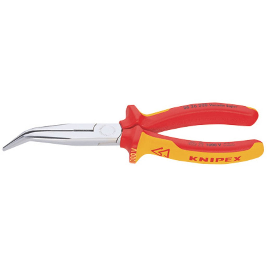 KNIPEX 34056 26 26 200SB Angled Long Nose Pliers, 200mm