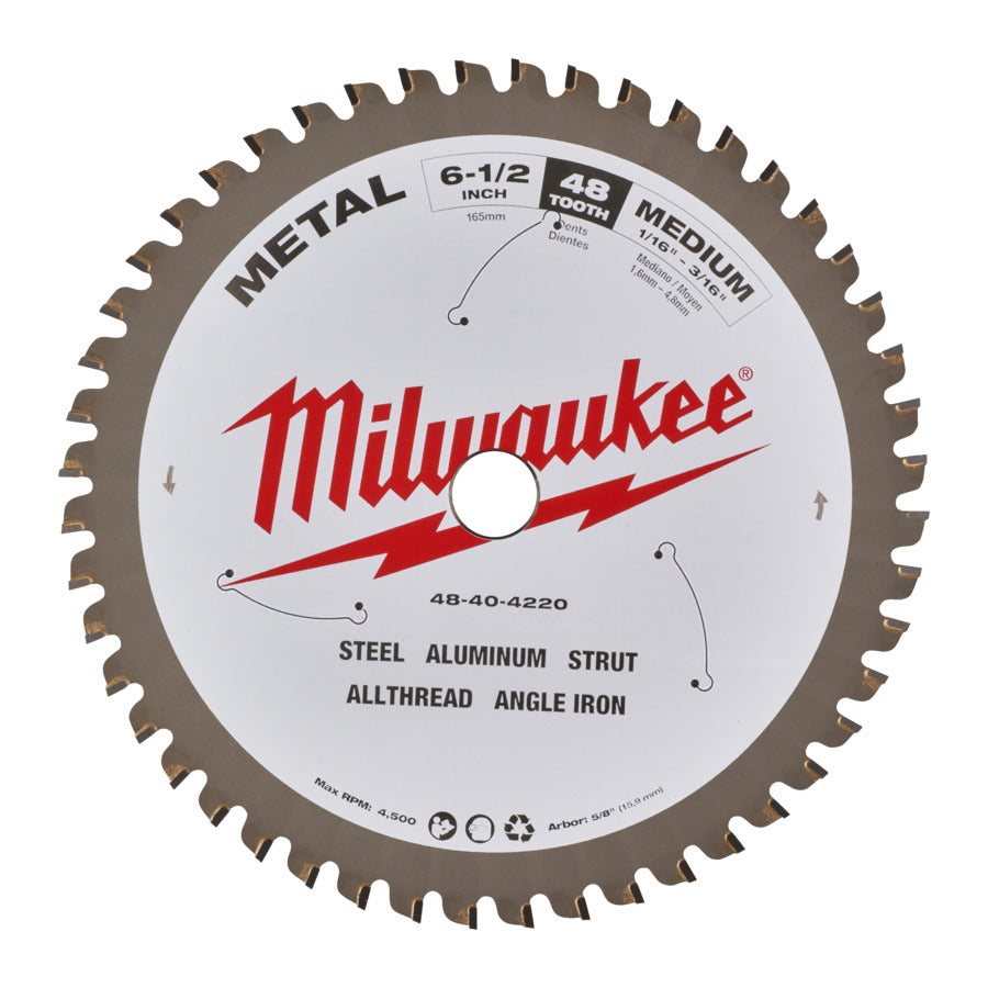 Milwaukee circular saw blade for metal 165x5/8x1.6x48 48404220