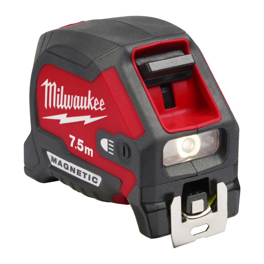 Milwaukee 7.5 m 100 lumen LED magnetic tape measure 4932492469