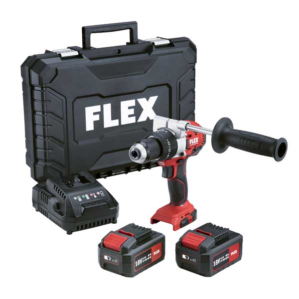 Flex 18v 2-speed cordless percussion drill 5ah kit with turbo mode 517860 PD2G 18.0-EC HD C