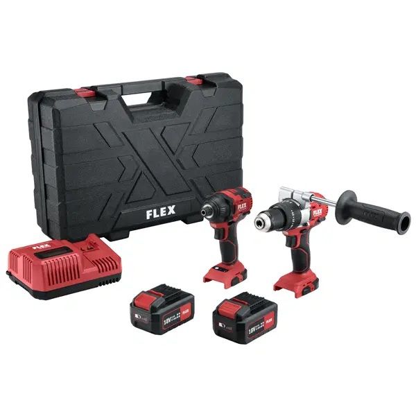 Flex 18V brushless twin pack kit drill & impact PD2G / ID 1/4" 2x 5ah 517887