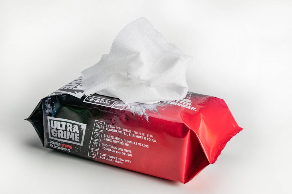 UltraGrime® Pro Box of 6 Power Scrub XXL Wipes 80 Pack 5920x6