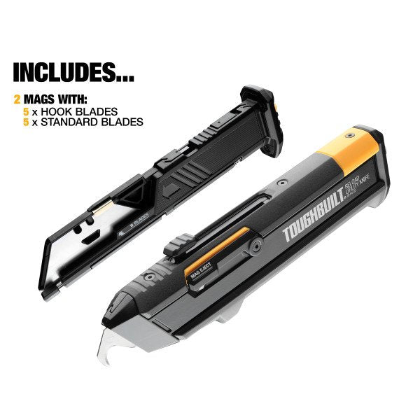 Toughbuilt Reload Utility Knife + 2 Blade Mags TB-H4S2-03