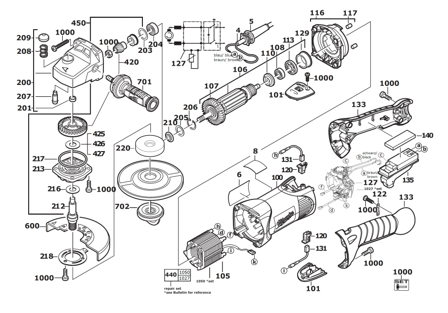 AGV17-125XE 110V spare parts