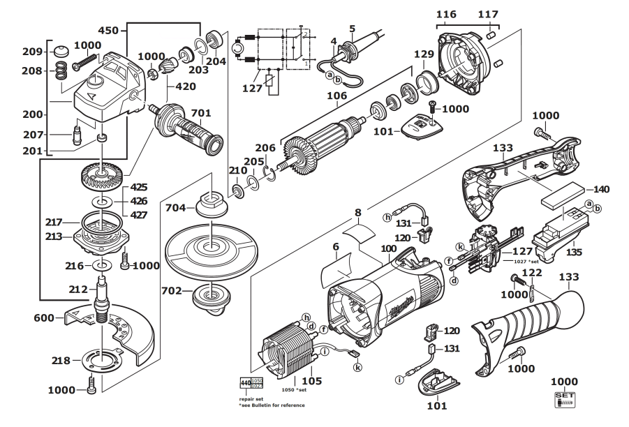 AGV17-125XE 240V spare parts