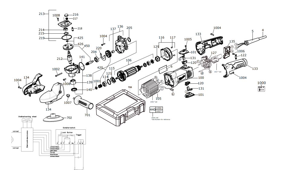 AP14-2 200E KIT 240V spare parts