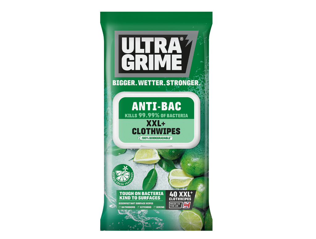 UltraGrime® Life: 5440 Anti-Bac Clothwipes 40pk