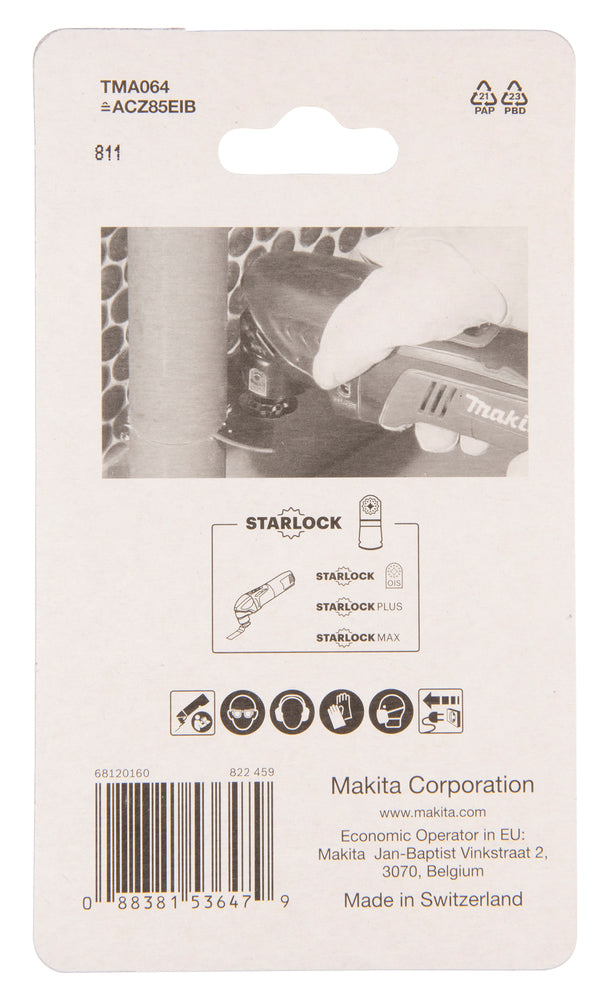 Makita Segment Saw Multimaterial STARLOCK multitool Blade 85 mm B-64973