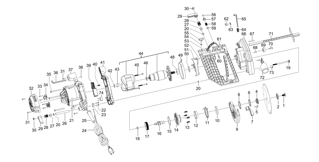 CS60 240V spare parts