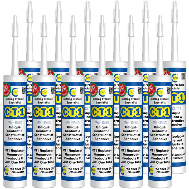 CT1 White TRIBRID® Multi Purpose Sealant & Adhesive 290ml box of 12 12x1535206