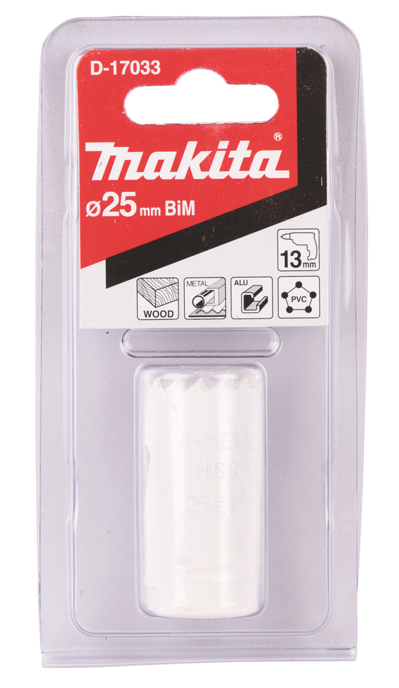 Makita Bi-Metal holesaw, 25 mm D-17033