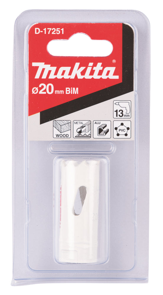 Makita bi-metal holesaw, 20 mm D-17251