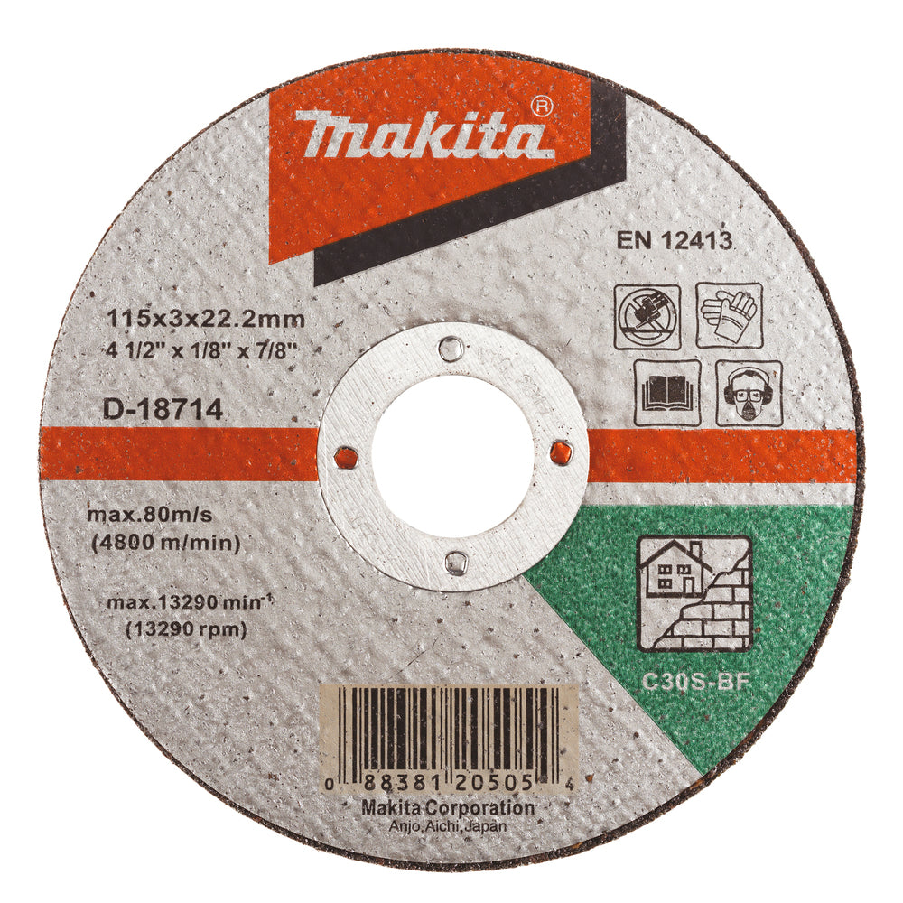 Makita Cut-Off Wheel 115 x 3,0 x 22,23 mm, C30S D-18714