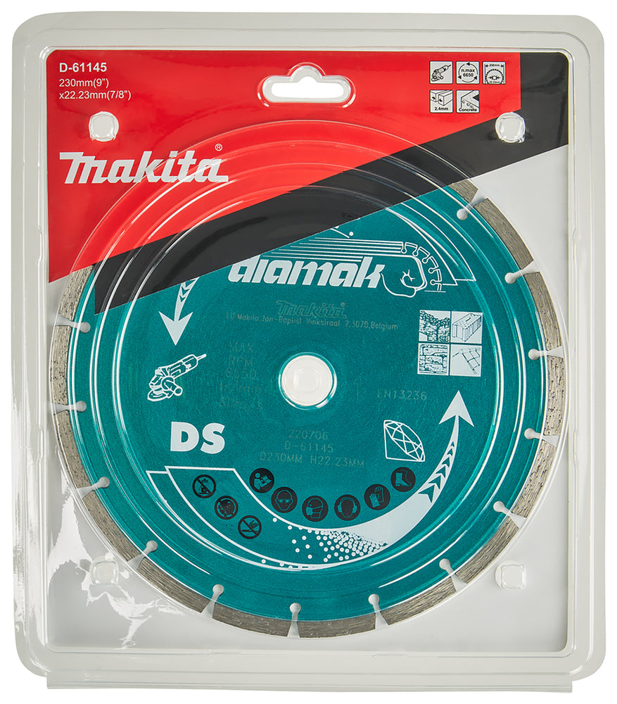 Makita Diamond Wheel Diamak, 230 x 22.23 mm, Dry D-61145