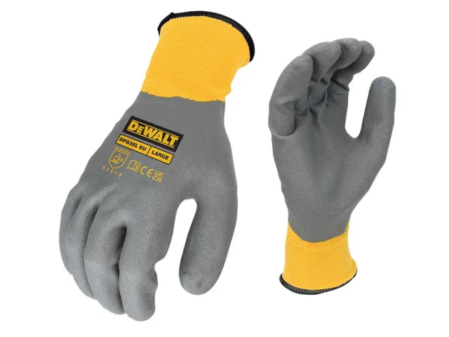 Dewalt DPG35L Water Resistant Grip Gloves - L (Size 9)