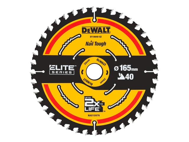 Dewalt DT10640-QZ ELITE™ Series Framing Circular Saw Blade 165 x 20mm x 40T