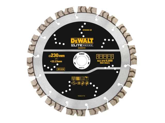 Dewalt DT20462QZ ELITE SERIES™ All Purpose Diamond Segmented Wheel 230x22.2mm