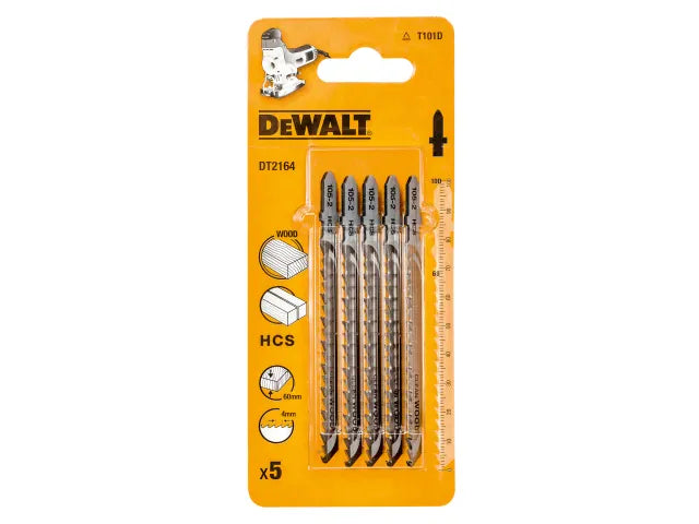 Dewalt DT2164-QZ HCS Wood Jigsaw Blades Pack of 5 T101D