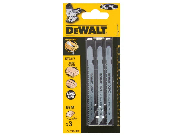 Dewalt DT2217-QZ XPC Bi-Metal Wood Jigsaw Blades Pack of 3 T101BF