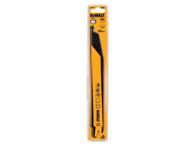 Dewalt DT2353-QZ Bi-Metal Reciprocating Blade for Metal 203mm x 14 TPI (Pack 5)