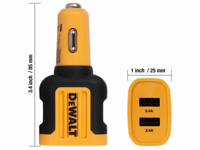 Dewalt DWT1419008 2-Port Mobile USB Charger 24W