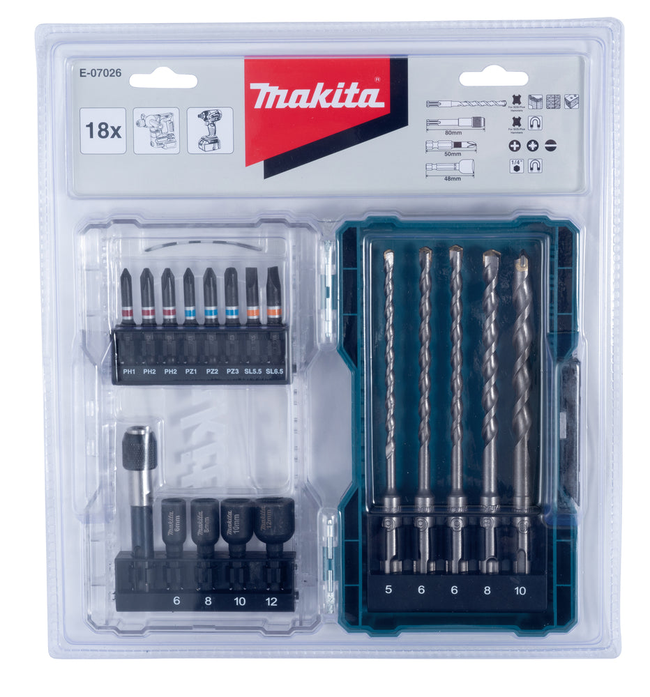 Makita Drill and Screw bit set 18 pcs E-07026