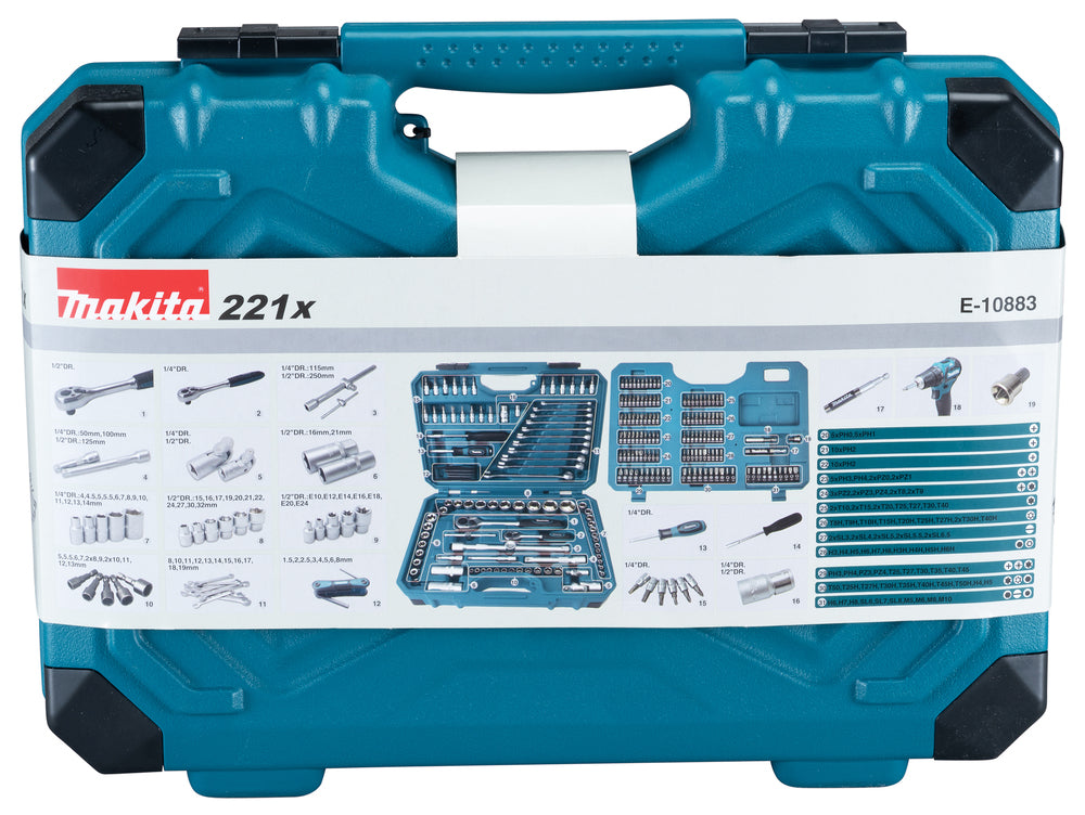 Makita Hand tool set, 221 pcs E-10883