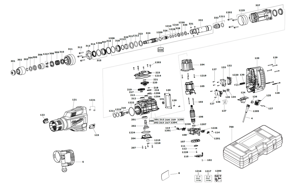 K1000S 110V – 1 spare parts