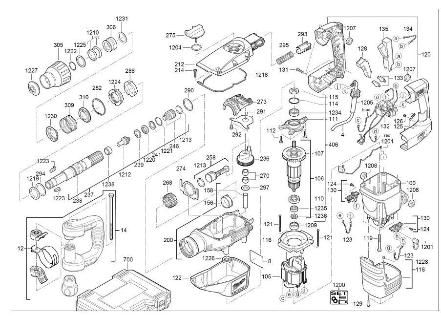 K500S 240V spare parts