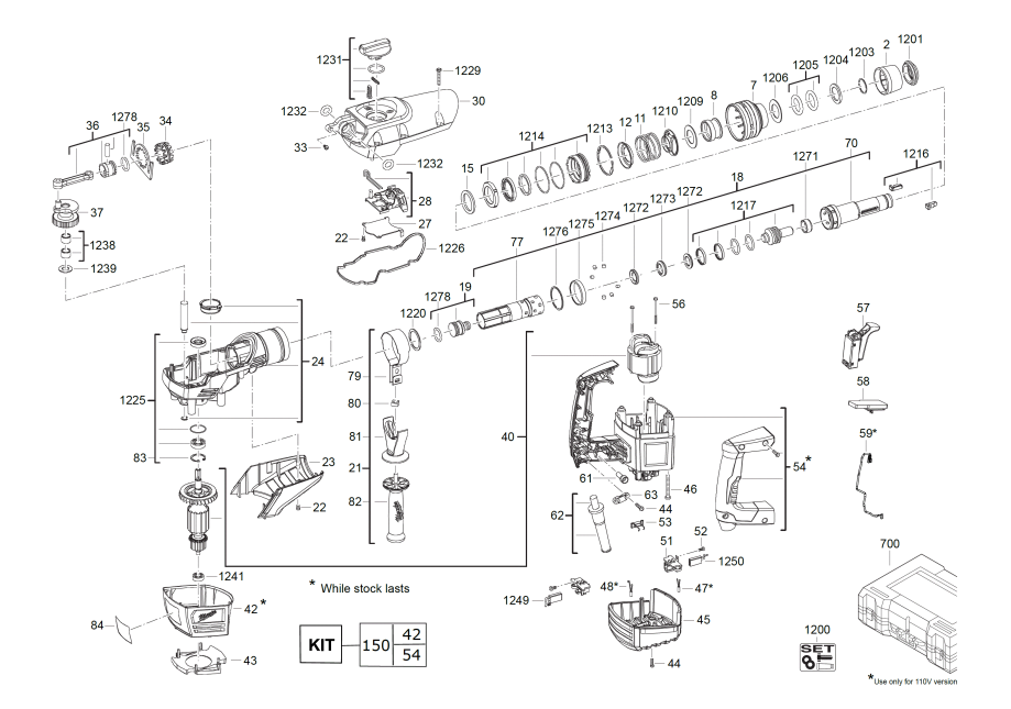 K500ST 110V spare parts