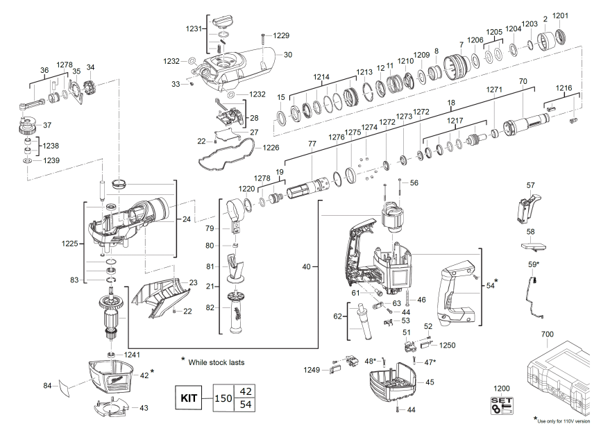 K500ST 240V spare parts