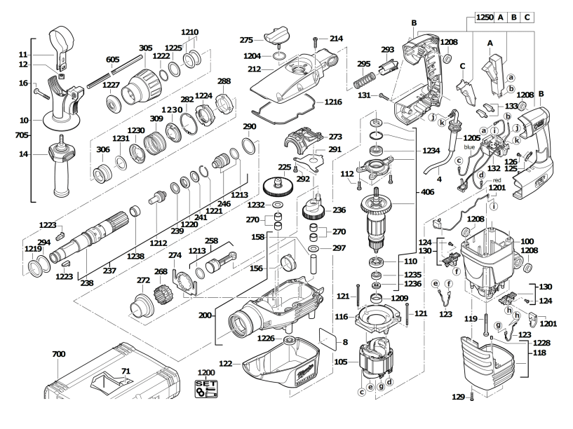 K545S 240V spare parts