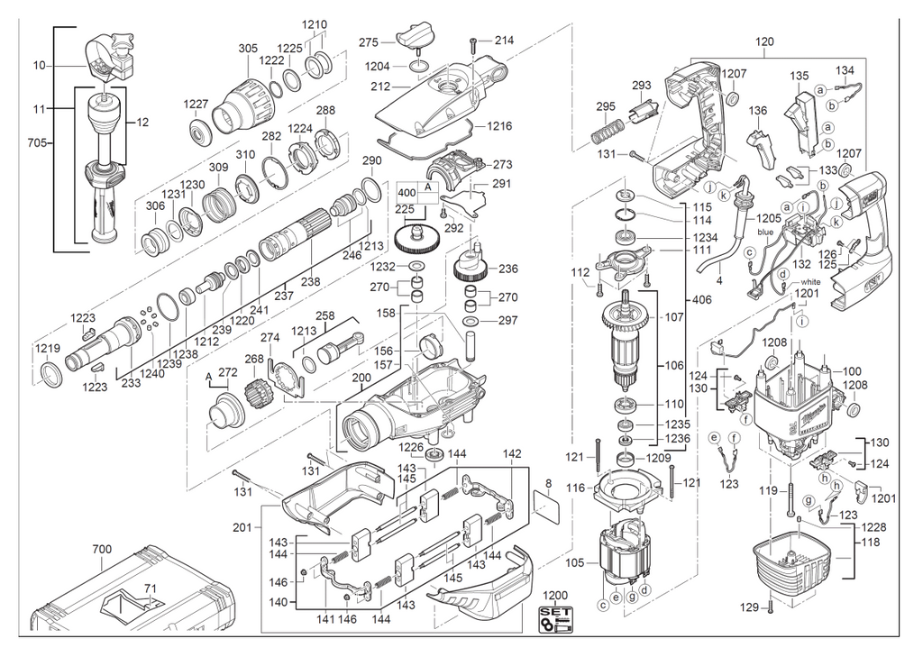 K750S 240v – 2 spare parts