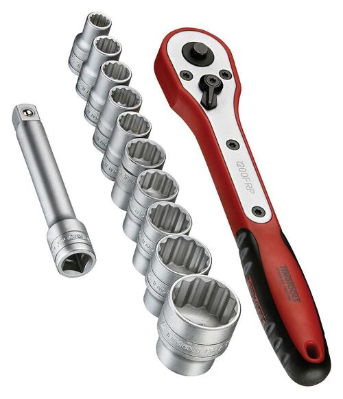 Teng M1212N1 1/2" Socket Set 12 pt 12 Pieces