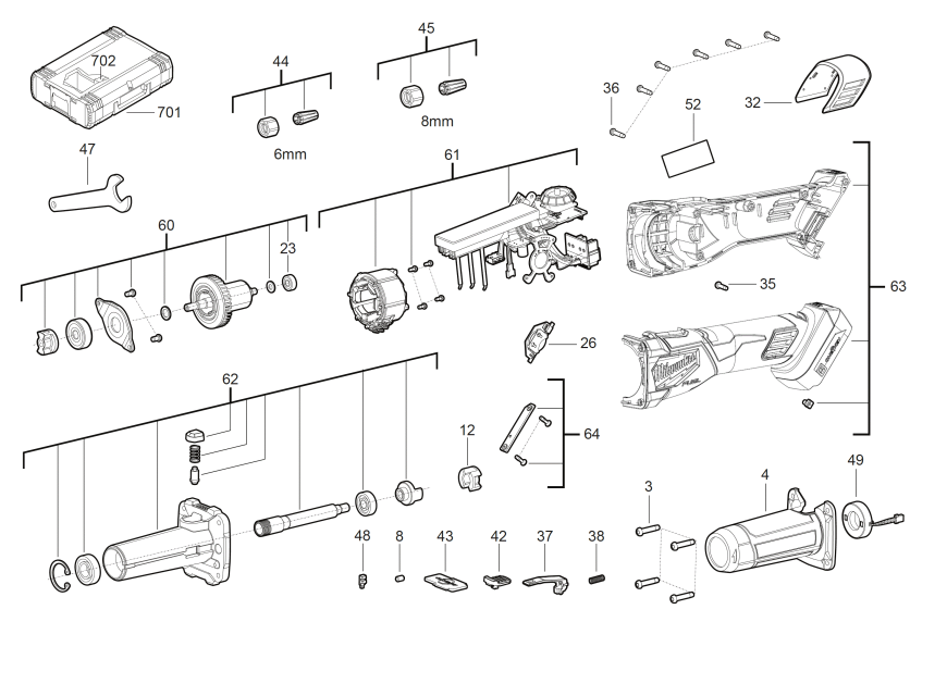 M18FDGROVB spare parts