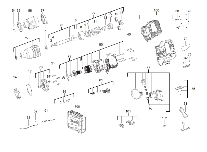 M18ONEFHIWF1D spare parts