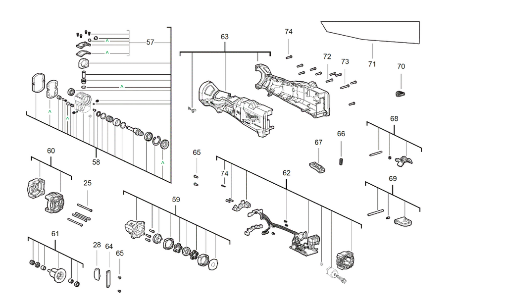 M18ONEHCCT60 spare parts