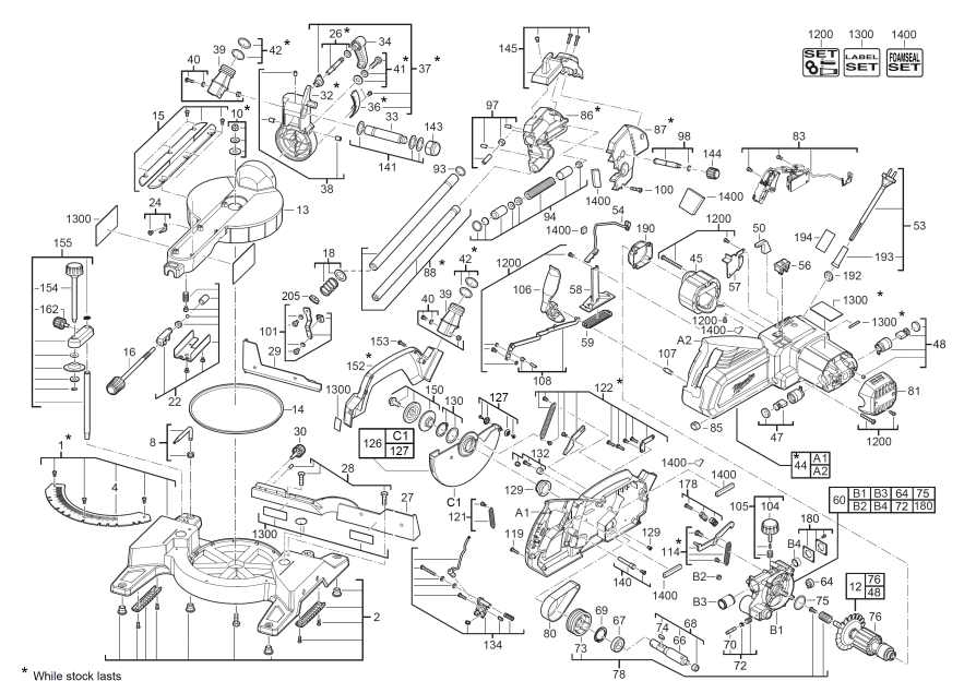 MS216SB 240V – 1 spare parts