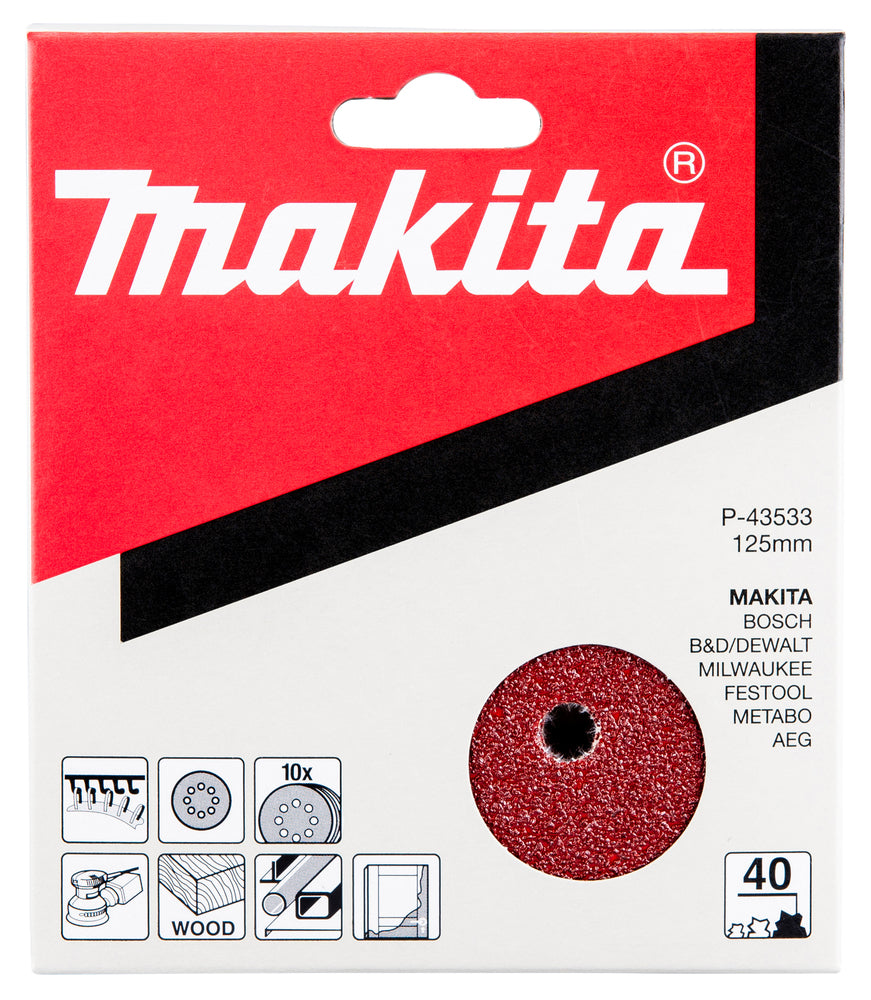 Makita Abrasive Disc 125 mm, 40G P-43533