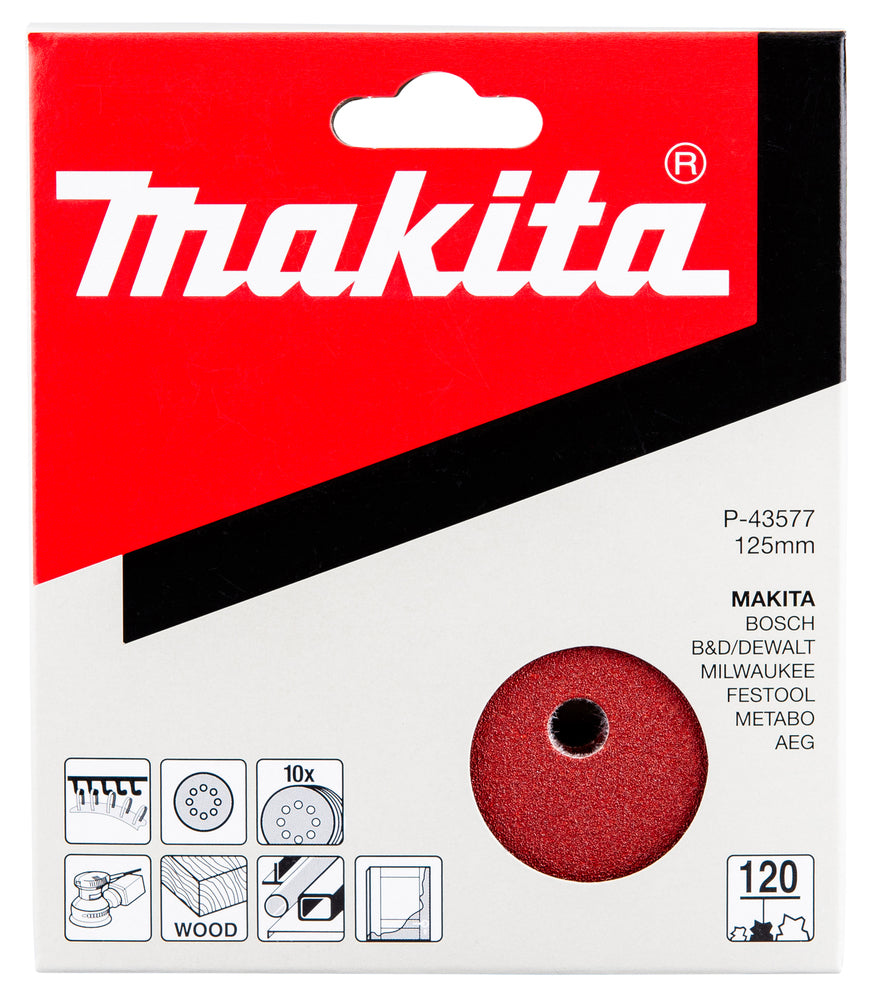 Makita Abrasive Disc 125 mm, 120G P-43577