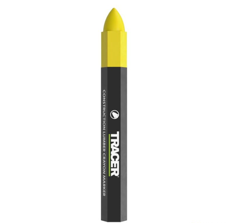 TRACER ACM3 Construction Lumber Crayon Markers (12pk) - Yellow