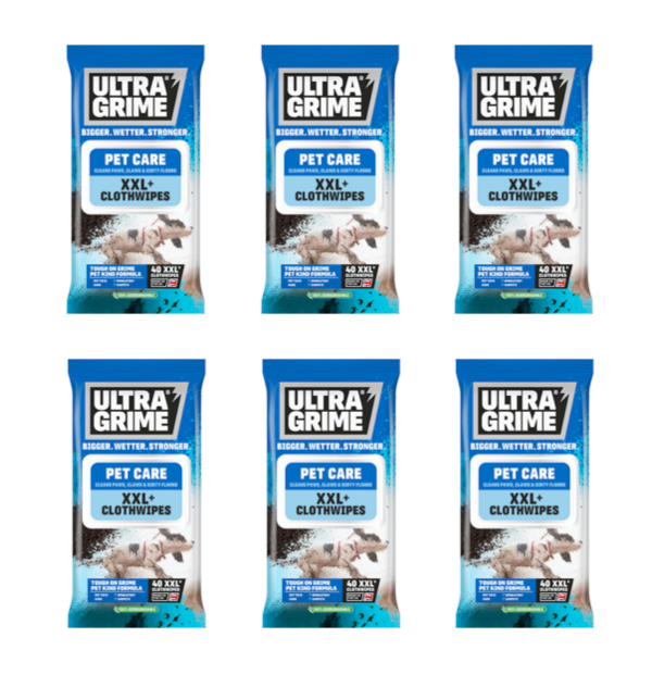 UltraGrime® Life: 5470 Pet Care Clothwipes 40pk box of x6