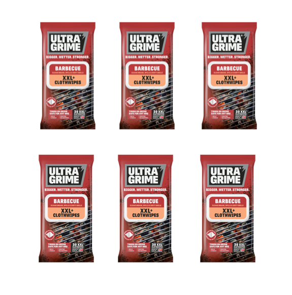 UltraGrime® Life: 5450 BBQ Clothwipes 30pk box of x6