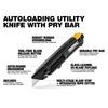 Toughbuilt Auto-loading Utility Knife with Pry Bar TB-H4-10-A