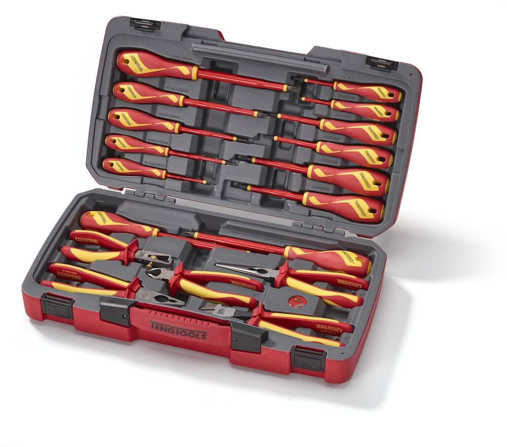 Teng Tools MECCA PRO Insulated Screwdriver & Plier Set 18 Pieces TV18N